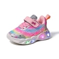 thumbnail image 5 of Girls Tennis Shoes Kid Shoes Girls' Lightweight Athletic Shoes Light up Girls Sneakers Breathable Kids Walking Shoes Pink Size 10 Little Kid, 5 of 5