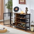 thumbnail image 1 of Gabinete de Bar de con Soporte para Copas y Porta botella, Estantes Bufets de Cocina, Mueble Mini Cantina para Vino, 1 of 11