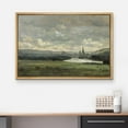 thumbnail image 2 of IDEA4WALL Framed Canvas Art Wall Decor Pastel Storm Cloud Valley Lake Landscape Print Nature Wilderness Illustrations Panoramic Earth Colorful for Dorm Home Office - 16"x24" Natural, 2 of 5