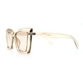 thumbnail image 6 of Womens Oversized Rectangle Cat Eye Plastic Retro Mod Minimal Sunglasses All Peach, 6 of 8
