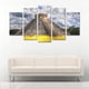thumbnail image 2 of uego de Cuadros Decorativos, Pirámide de Chichén Itzá, Estilo Histórico, 5 Piezas, Ideal para Sala y Estudio, 150x80cm, 2 of 5