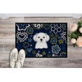 thumbnail image 2 of Carolines Treasures BB5059JMAT 24 x 36 in. Blue Flowers Maltese Indoor or Outdoor Mat, 2 of 4