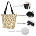 thumbnail image 3 of Kdxio Set With Peanut Women Reusable Grocery Bags Foldable Ripstop,Reusable Shopping Bags for Shopping,Gym,Gift, 3 of 5