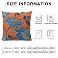 thumbnail image 5 of Creowell Throw Pillow Cover Floral Orange Canvas Coastal Flowers Decorative Couch Sofa Pillowcase Grey/Ivory/Blue/Brown, Orange, 5 of 5