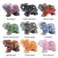 thumbnail image 4 of MATROOY 10pcs 1.5" 2" Elephant Statue Natural Gemstone Crystal Craft Animals Figurines-2" 10PCS Mix Elephant, 4 of 9