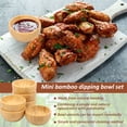 thumbnail image 6 of Ikoopy 6Pcs Bamboo Pinch Bowls, 1.4 oz Mini Dipping Bowls for Charcuterie Board & Soy Sauce, 6 of 11