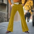 thumbnail image 3 of Men's Vintage 60s 70s Bell Bottom Pants, Classic Comfort Flared Jeans Retro Disco Outfits for Theme Parties and Events (Without Belt),Yellow,L, 3 of 6