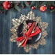 thumbnail image 5 of Juego de 4 manteles individuales con forma de copo de nieve navideño, mantel de vinilo metálico dorado festivo, lavable para decoraciones de tapetes de mesa para cenas navideña, 5 of 5