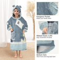 thumbnail image 3 of FORMRS Wearable Blanket Hoodie with Sleeves for Kids Cozy Flannel Sweatshirt, Cute Animals, 3 of 7