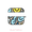 Blue/Yellow, variant on abbyrose Smile Warp AirPod Case