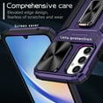 thumbnail image 4 of TECH CIRCLE Case for Samsung Galaxy A34 Phone Cover with Magnetic Kickstand + Metal Ring Holder + Lens Cover, Shockproof Hybrid PC+TPU Covers [360° Rotating Bracket] [Corner Protection] - Purple, 4 of 8