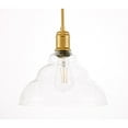 thumbnail image 6 of Indoor Home Decorative Gil 1 Light Brass and Clear Seeded Glass Pendant, 6 of 14