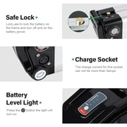 Yose Power 48V10.4Ah Ebike Battery with Charger,Silver Fish electric bicycle for 200W/250W/300W/350W/500W/700W,Electric Bike Bicycles Folding Bike Mountain Bike Pedelec bike