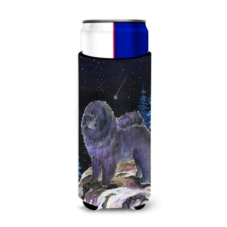 

Caroline s Treasures SS8456MUK Starry Night Chow Chow Ultra Hugger for slim cans Slim Can multicolor