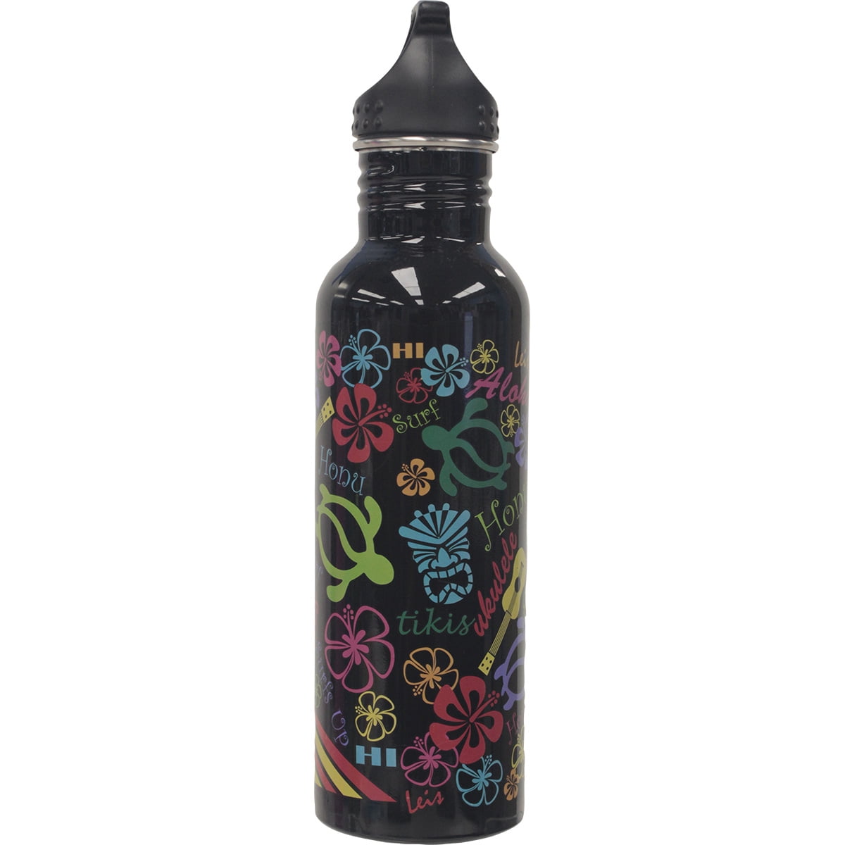 Gotta Be Hawaiian 25 oz. Stainless Steel Water Bottle -  Black  "Words Of Hawaii"
