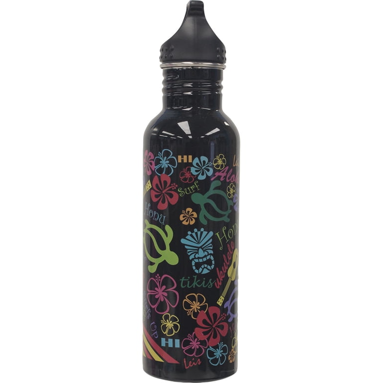 Gotta Be Hawaiian 25 oz. Stainless Steel Water Bottle - Black "Words Of  Hawaii" - Walmart.com