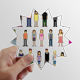 thumbnail image 1 of Personajes del juego Pares pixel Calcomanías solares de vinilo, 1 of 3
