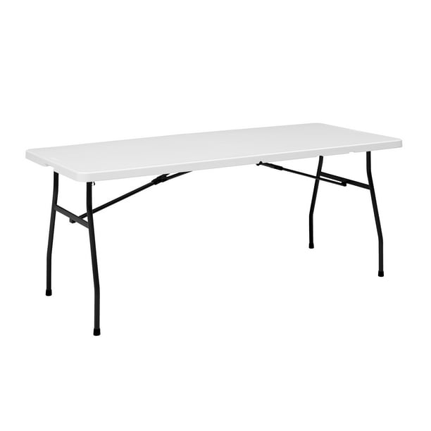 Mainstays 6 Foot Fold In Half Table, 6 Foot Fold In Half Adjustable Height Table