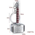 thumbnail image 2 of Shao Thor Hammer 2 Pewter Key Ring Hammer Keychain Thor's Hammer Alloy Pendant, 2 of 4