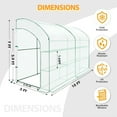 thumbnail image 4 of EAGLE PEAK 10x5x7ft Outdoor Lean to Walk-in Greenhouse with Shelf, White, 4 of 8