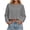 Gray, variant on KyCheLot Womens Cropped Cardigan Button Round Neck Solid Color Long Sleeve Clothes Comfy Lightweight Cardigan