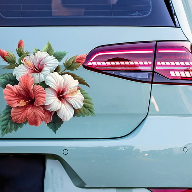 Xihbxyly Pegatinas para Coche, Decoración de Pared con Diseño Romántico de Rosas, Pegatinas Impermeables para Azulejos, Antirayaduras, Protección de La Pintura, Personalización Del Vehículo, Fácil Ap