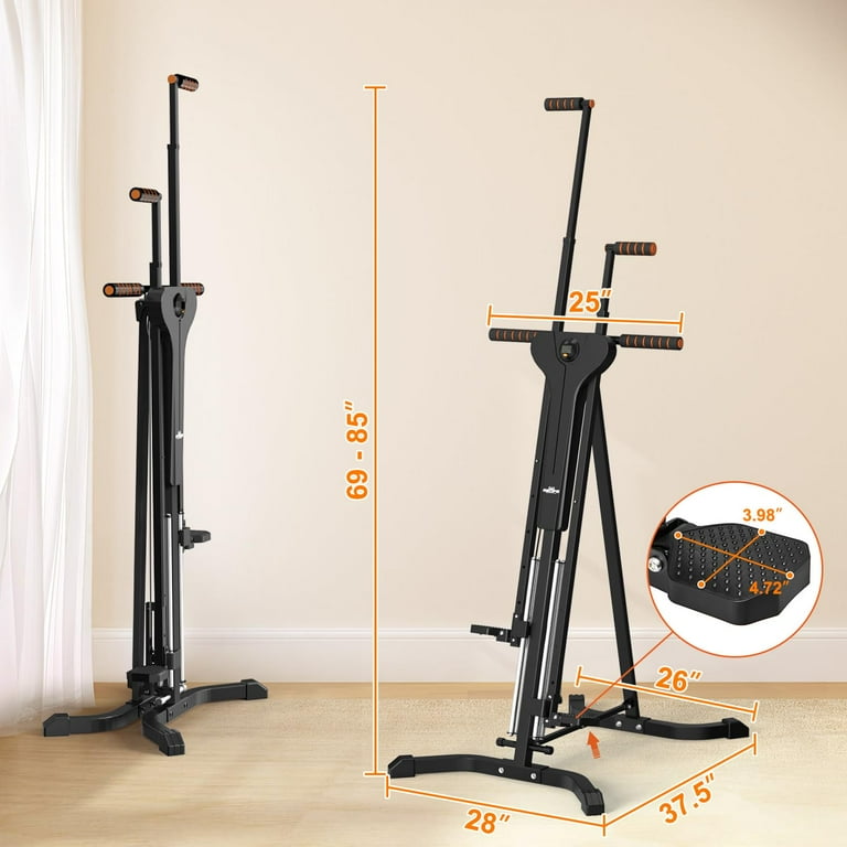 Relife Sports Folding Vertical Climber Exercise Machine Resistance Training Stair Climber for Home Gym Fitness