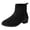 Black, variant on Western Ankle Boots for Women Splice Suede Stacked Heel Fall Winter Zipper Booties Casual Dressy Black Brown Short Boots