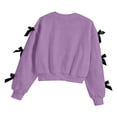 thumbnail image 4 of Sudadera con lazo de manga larga para niña, blusa informal de manga larga con cuello redondo, blusa de poliéster para niña, 4 of 6