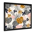 thumbnail image 2 of Designart 'Tropical Naturepalm Monstera Leaves In Silhouette On White' Traditional Framed Art Print, 2 of 4