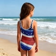 thumbnail image 4 of Grbisyd July 4th Celebration Girls Swimsuit One Piece Bathing Suit with Crew Neck Quick Dry Patriotic Swimming Suits Independence Day Swimwear 1-10 Years, 4 of 6