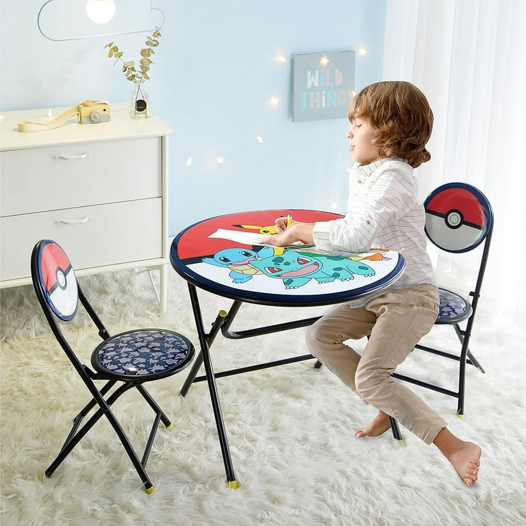 Kids 3 piece round table cheap and chair set