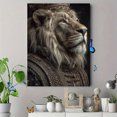 thumbnail image 4 of Crowned King Lion Canvas Print, Majestic Animal Ready To Hang Luxury Home Bedroom Living Room Wall Decor Art, 4 of 8
