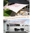 thumbnail image 4 of Sun Shade Sail 12x16Ft Plant Leaves Pink Gradient Uv Block Sunshade Canopy Outdoor Shade Cover Rectangle Shade Cloth For Patio Garden Yard Deck Pergola, 4 of 6
