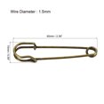 thumbnail image 2 of Uxcell 2.36 inch Large Metal Sewing Pins Safety Pins for Office Home Bronze Tone 15 Pack, 2 of 5