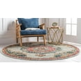 thumbnail image 4 of Unique Loom Penrose Center Medallion Rug6' x 6' Round Ivory/Blue, 4 of 4