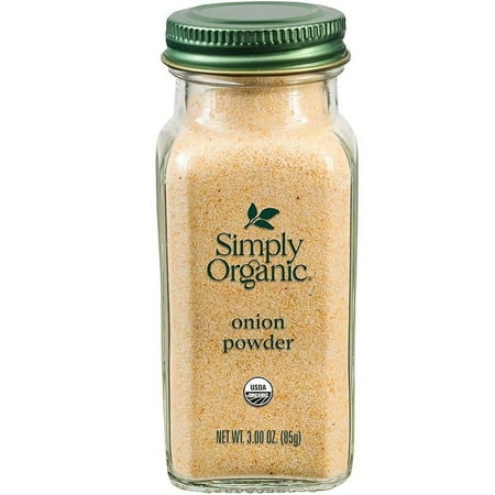 2X - Simply Organic White Onion Powder, 3-Ounce Jar, Organic Us Grown Onions, Real Onion Taste Without The Tears, Kosher, Non Gmo