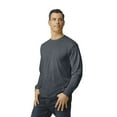 thumbnail image 3 of Gildan Heavy Cotton Long Sleeve T-Shirt, Men's Dark Heather T-Shirt Pack of 4, S Size Casual Tee, 3 of 5