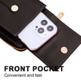 thumbnail image 4 of Mobile phone bag new fashion ladies pu wallet simple flip crossbody bag-black, 4 of 5