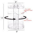thumbnail image 2 of 360 Degree Rotating Makeup Organizer for Bathroom,4 Tier Adjustable Spinning Cosmetic Storage Cases and Make Up Holder Display Cases,Clear, 2 of 8