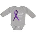 thumbnail image 3 of Inktastic Testicular Cancer Awareness Faith over Fear Boys or Girls Long Sleeve Baby Bodysuit, 3 of 5