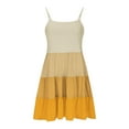thumbnail image 7 of Efsteb Spaghetti Strap Dresses for Girls Fashion Sleeveless Dress Casual Ruffle Tiered Summer Beach Dresses (Yellow,4 Years), 7 of 7