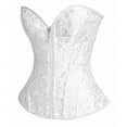 thumbnail image 5 of Homenesgenics Bustier for Women Sleeveless Zippered Corset Bridal Gown Undergarment Waist-Cinching Bust-Lifting Shaper White XS, 5 of 8