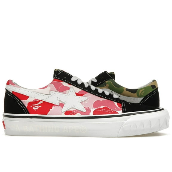 Vans Men's LX Old Skool Bape ABC Multi-Camo Shoes, from StockX