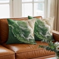thumbnail image 3 of Dark Green Throw Pillow Cover Beige Gradient Ocean Wave Abstract Beach Coastal Cotton Linen Cushion Cover Throw Pillow Case with Invisible Zipper for Couch Sofa Bed Chair Car 26x26 Inch, 3 of 9