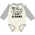 thumbnail image 3 of Inktastic My Best Friend is My Glamma with Hearts Boys or Girls Long Sleeve Baby Bodysuit, 3 of 5