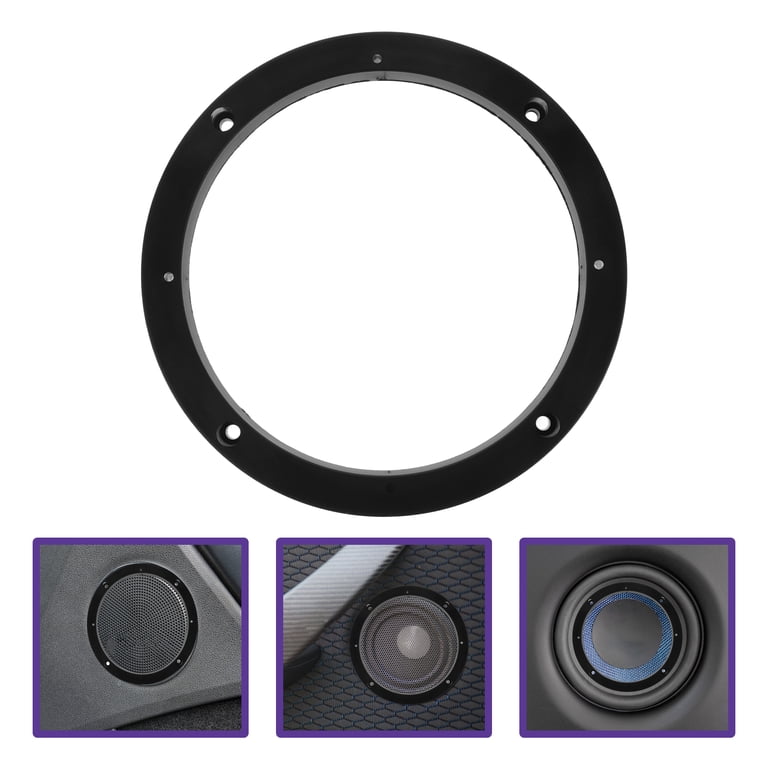 Speaker Mounting Rings 2 Pair 6.5 MDF Speaker Rings With Bezel - Recessed Mounting Spacers RING-6.5BZ Speaker Spacers
