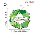 thumbnail image 3 of YingYouFu St. Patrick's Day Decoration Shamrock Door Wreath for Front Door Sign Wall Signs Shamrock Clover Spring Decor Irish Sign Welcome Hanging for Home Decor Party Outdoor Indoor Wooden, 3 of 3