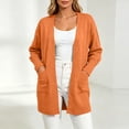 thumbnail image 4 of BUIGTTKLOP Cardigan Sweaters for Women Long Sleeve Hooded Knit Open Front Jacket Casual Fall Coat with Pockets, 4 of 8