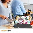 thumbnail image 6 of SaniMore for Amazon Fire Max 11 Tablet Case 11 inch, Auto Sleep/Wake, Folio Slim Rugged PC Cover Support Tri-Fold Kickstand Droop Proof Tablet Case for Amazon Fire Max 11 2023, Butterfly, 6 of 9